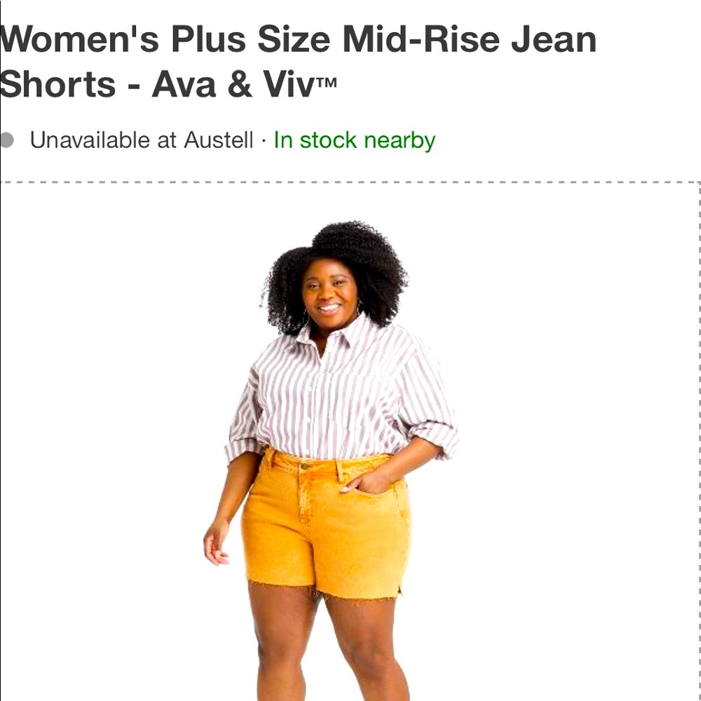 NWT- Ava & Viv Rust Women Shorts- Midi- Brand New- Size 20W